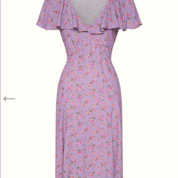 NWT Auguste the Label Eloise Biscot Midi Lavender Dress - Picture 3 of 3